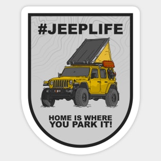 Jeep Life Jeep Wrangler Offroad 4x4 - Yellow Sticker